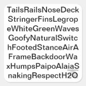 educedbrainfart尊敬ウォーターステッカー スクエアシール (正面)