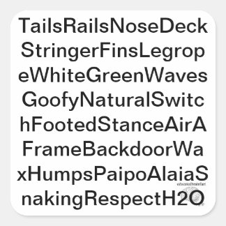 educedbrainfart尊敬ウォーターステッカー スクエアシール