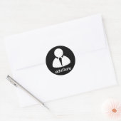 .eduGuruステッカー、文字(黒) ラウンドシール (封筒)