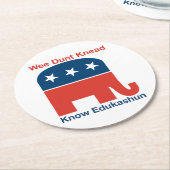 Edukashun -円形のコースター ラウンドペーパーコースター (アングル)