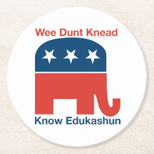 Edukashun -円形のコースター