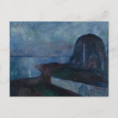 Edvard MUNCHによる星空の夜、象徴主義の画家 ポストカード (正面)