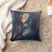 Edvard Munch – タバコ付きセルフポートレート クッション (ブランケット)