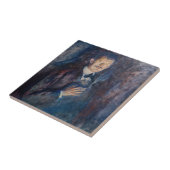 Edvard Munch – タバコ付きセルフポートレート タイル (側面)