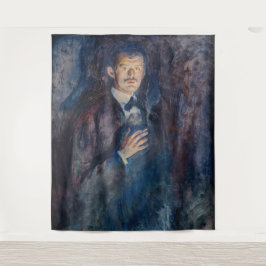 Edvard Munch – タバコ付きセルフポートレート タペストリー