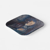Edvard Munch – タバコ付きセルフポートレート ペーパープレート (傾斜あり)