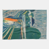 Edvard Munch – ブリッジ上の女の子,リトグラフ キッチンタオル (横)