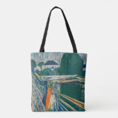 Edvard Munch – ブリッジ上の女の子,リトグラフ トートバッグ (裏面)