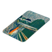 Edvard Munch – ブリッジ上の女の子，リトグラフ マグネット (左側)