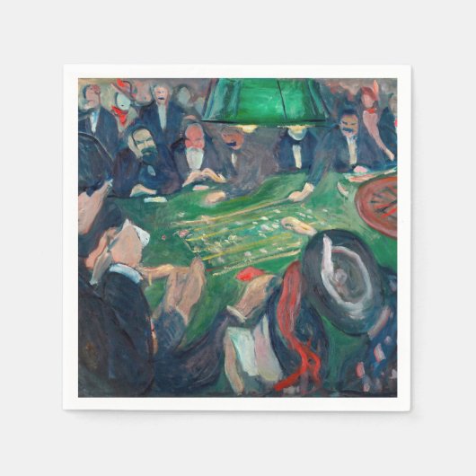 Edvard Munch – モンテカルロのルーレット表 スタンダードカクテルナプキン (正面)