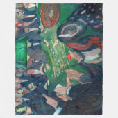 Edvard Munch – モンテカルロのルーレット表 フリースブランケット (正面)