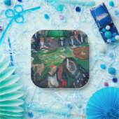 Edvard Munch – モンテカルロのルーレット表 ペーパープレート (パーティー)