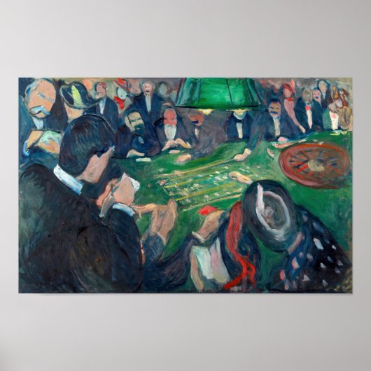 Edvard Munch – モンテカルロのルーレット表 ポスター (正面)