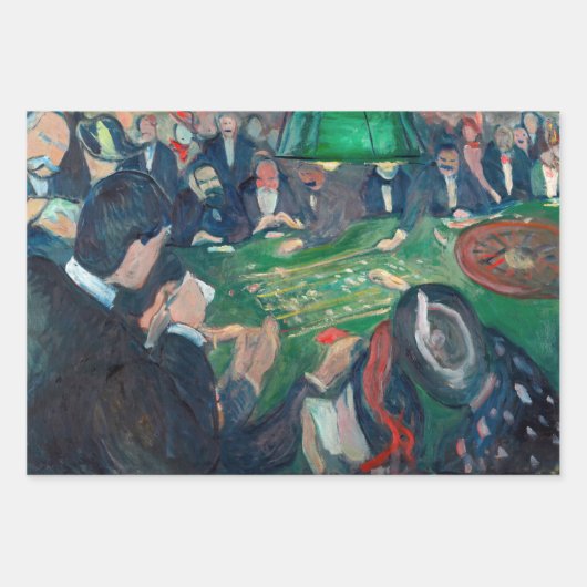 Edvard Munch – モンテカルロのルーレット表 ラッピングペーパーシート (正面)