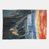 Edvard Munch – 日没の気分、絶望1892 キッチンタオル (横)