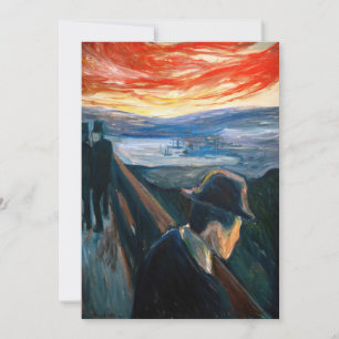 Edvard Munch – 日没の気分、絶望1892 サンキューカード