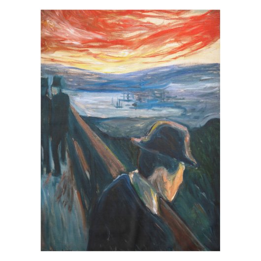 Edvard Munch – 日没の気分、絶望1892 テーブルクロス (正面)