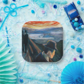 Edvard Munch – 日没の気分、絶望1892 ペーパープレート (パーティー)