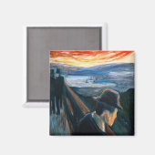 Edvard Munch – 日没の気分、絶望1892 マグネット (正面/裏面)