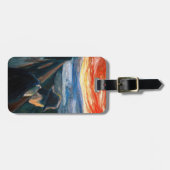 Edvard Munch – 日没の気分、絶望1892 ラゲッジタグ (正面横)