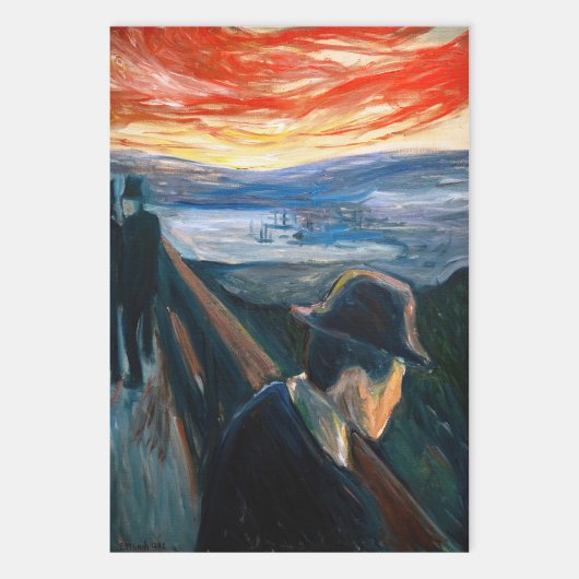 Edvard Munch – 日没の気分、絶望1892 ラッピングペーパーシート
