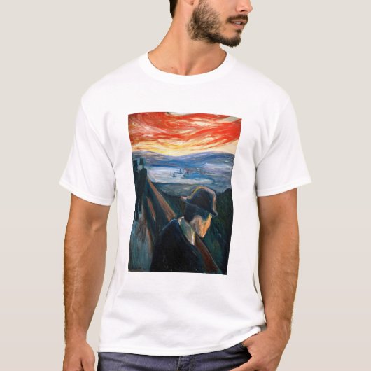 Edvard Munch – 日没の気分、絶望1892 Tシャツ (正面)