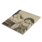 Edvard Munch – 死んだ母親とその子 タイル (側面)
