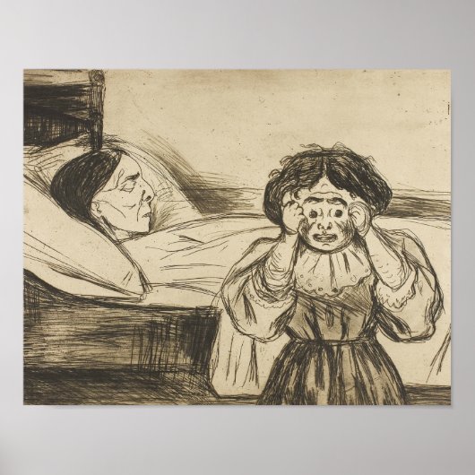 Edvard Munch – 死んだ母親とその子 ポスター (正面)