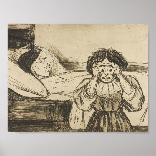 Edvard Munch – 死んだ母親とその子 ポスター (正面)