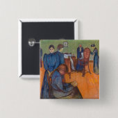 Edvard Munch – 病室での死亡v2 缶バッジ (正面&裏面)