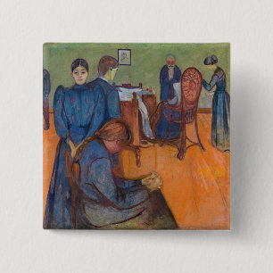 Edvard Munch – 病室での死亡v2 缶バッジ