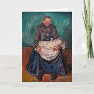 Edvard Munch – 病気の子供を持つ女性、相続 カード