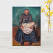 Edvard Munch – 病気の子供を持つ女性、相続 カード (黄色い花)