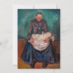 Edvard Munch – 病気の子供を持つ女性、相続 サンキューカード