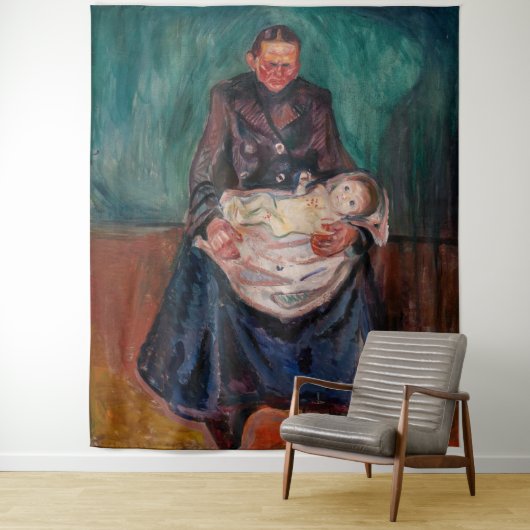Edvard Munch – 病気の子供を持つ女性、相続 タペストリー (インサイチュ)