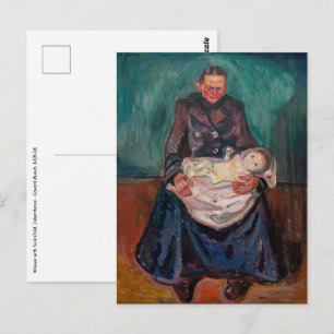 Edvard Munch – 病気の子供を持つ女性、相続 ポストカード