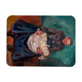 Edvard Munch – 病気の子供を持つ女性、相続 マグネット (横)