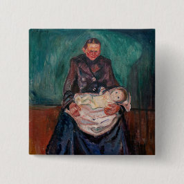 Edvard Munch – 病気の子供を持つ女性、相続 缶バッジ