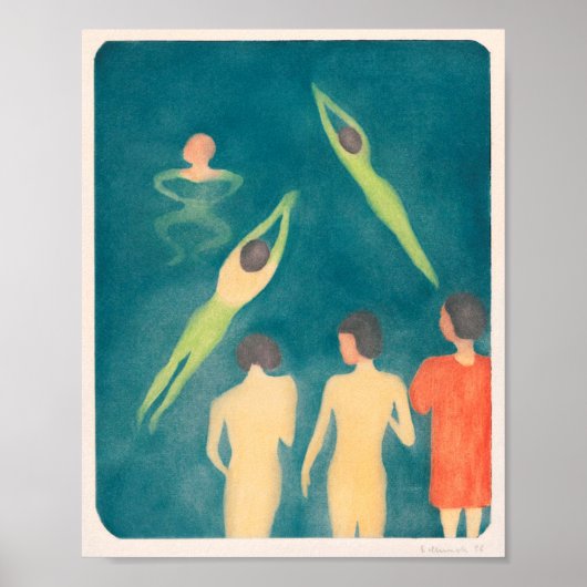 EDVARD MUNCH 1896による「男の子の入浴」 ポスター (正面)