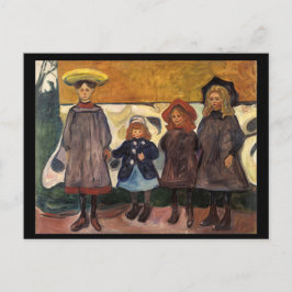Edvard Munch、Asgardstrandの女絵画の子 ポストカード
