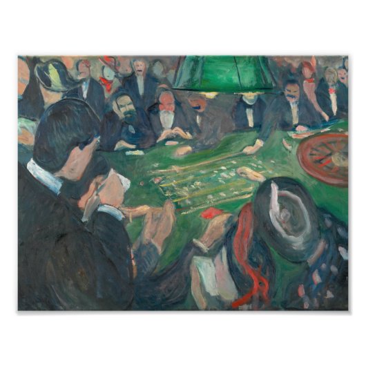 Edvard Munch - At the Roulette Table フォトプリント (正面)