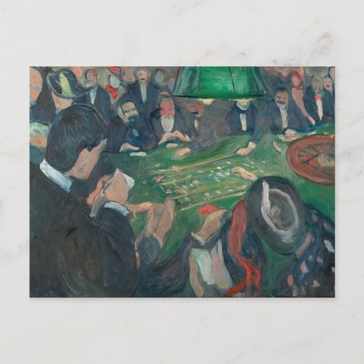 Edvard Munch - At the Roulette Table ポストカード (正面)