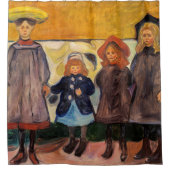 Edvard Munch - Four Girls in Asgardstrand シャワーカーテン (正面)
