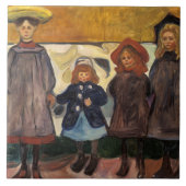 Edvard Munch - Four Girls in Asgardstrand タイル (正面)