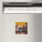Edvard Munch - Four Girls in Asgardstrand マグネット (インサイチュ (食洗機))