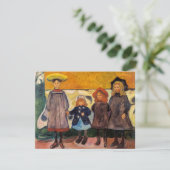 Edvard Munch - Four Girls in Asgardstrand 招待状 (スタンド正面)