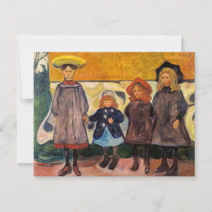 Edvard Munch - Four Girls in Asgardstrand 招待状