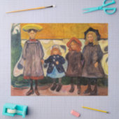 Edvard Munch - Four Girls in Asgardstrand 薄葉紙 (クラフト)