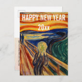 Edvard Munch - Happy New Year from the Scream ポストカード (正面/裏面)