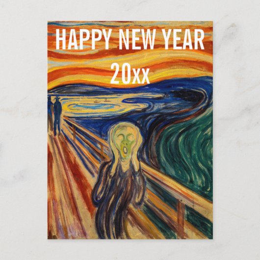 Edvard Munch - Happy New Year from the Scream ポストカード (正面)
